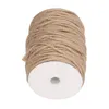 Party Supplies Decoration Twine 100m Längd 3 Strand Fiber Jute Rope Dia 4mm tungt för bröllopsduschar