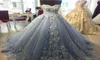 Eleganckie koronkowe aplikacje jasnoniebieskie suknie balowe tiulowe sukienki balowe ukochane 3d koronkowe kwiaty wieczorne sukienki 6874328