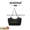 Totes Xiaoxiangfeng saco feminino 2024 nova cadeia de lingge avançada moda versátil tote big h240417