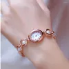 Нарученные часы Uthai Женские часы бренд японский стиль Light Luxury Luxury Simple Pearl Bracelet Jewelry