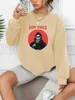 Women's Hoodies Sweatshirts Stay Child Print Casual Loose Fashion Long-Sleeved Pullover Solid Color Womens Swearshirts 240413