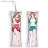 Keychains Lanyards 4x12cmd-fragments Takao Shibasaki Roka prydnad Anime Pendant Small Keychain Dakimakura Cartoon Mini Body Cillow Pendants New Y240417