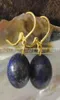 Genuíno Natural 681012mm Lapis Lazuli redondo Gem Gem Doldback Dangle Earring8807490