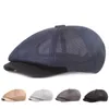 OMHX Bérets 2021 Mesh Breathable Octogonal Hat CHAPLE All-Match Newsboy pour hommes et femmes sorties Sunshade Beret Boina Painter Painter Hat Forward Hat D24417