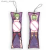 Keychains Lanyards 4x12cmgenshin Impact Mini Pendant Kuki Shinobu Dakimakura Keychain double face animée mini-oreiller clés Chaines mignons Gift Y240417