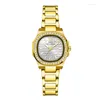 Wristwatches Gold Silver Stainless Steel Fashion Women Watches Brand 2024 Luxury Ladies Rome Female Quartz Watch Gifts Clock