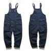 2024 NEW Men's Loose Cargo Bib Overalls Pants Multi-Pocket Overall Men Casual Coveralls Suspenders Jumpsuits Rompers Wear Coverall