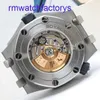 Minimalista AP Wrist Watch 15710st Royal Oak Offshore Series 42mm Precision Aço Aço Placa Branca Calendário Exibir
