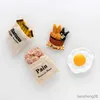 Magneti frigoriti simulazione alimentari in frigorifero 3d pasta di frutta pane drago frutto hama melone gelato uovo gnocchi magneti decorazione domestica