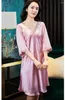 Женская одежда для сна Высококачественная шелковая ночная кружевная кружева сексуальная пижама модная высококлассная домашняя одежда для женщин.
