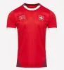 New Oostenrijk Tsjechië 2024 Euro Cup voetbaltruien Zwitsers Red Blue White IJsland Sportvoetbal Shirts Sportswear Servië Camisola Home Away Men Uniform