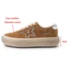 Casual Shoes MILI-MIYA Arrival Crystal Stars Women Cow Suede Sneakers Thick Bottom Flat Heel Lace Up Round Toe Big Size 34-40 Handmade