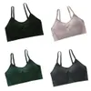 Camisoles Tanks Frauen nahtloser Schub -up -BH Rippen gestreiftes Draht gepolstert Bralette mit einstellbaren Gurten Feste Farbe sp Dhegm Lette