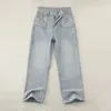 Jeans para mujeres 2024 Pantalones rectos de color luz de moda Piso perforado arrastrando pantalones de chándal vintage de piernas anchas para mujeres