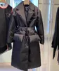 2024 Unisex Canada -stijl Down Jacket - Warm Long Winter Coat met riem, grote zakken, plus size katoenparka 012