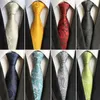 Bow Ties Ricnais Arrival Mens Paisley Tie Silk Necktie 8cm Fashion Classic Red Black Neck For Man Business Wedding Party