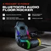 X Rocker G-Force Floor Gaming Chair, RGB Wired Audio with Subwoofer, Neo Motion, Foldable, Padded Armrest, 5113701, 36.42" x 25.4" x 32.5", Black