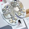 Casual Shoes Original Design Luxury Rhinestones Women Wedding Sneakers Bling Crystals Hollow Out White Canvas Flat Tennis