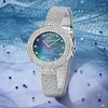 Нарученные часы Mark Fairwhale Женщины Moissanite Fashion Luxury Quartz Wath