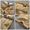 Herenbroek camouflage katoen shorts met riem voor mannen zwaargewicht Amerikaanse werkkleding casual half mannelijk vintage multi pocket 2024 zomer