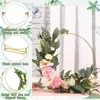 Dekorative Blumen 2pcs Metall Blumen -Hoop -Herzstück für Tischhandwerk Ring DIY Hochzeit Herzstück