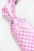 Bow Ties Classic Geometric Pink Black Tie Jacquard Woven Silk 8cm Men's Slitte Business Wedding Party Formal Neck