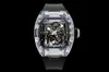 Ny Sonic RM35-01 Watch har ett allt-i-ett-rörelsefodral med kristallglasmaterial Sapphire Crystal Mirror Dual Anti-Glase Effect Natural Rubber Band