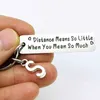 Keychains Lanyards Par Gift Long Distance Relationship Keychain Bästa vän Gift Par Matchande gåva till pojkvän Griend Friendship Gift D240417