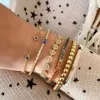 Gold Plated Women Girl Micro Pave Cubic Zirconia Good Luck Happy Smile Face Disc Charm Bracelets Birthday Gifts Jewelry 220713327a