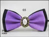 10 deslots de pièces pour hommes nouveaus Bow Tiemore que les types de couleurs en option des joyaux en métal de feuille au milieu de la conception du milieu 240412