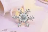 Fashion Solid S925 Bijoux en argent sterling CZ Crystal Big Snowflower Broques pour femmes Sac de vêtements de mariage Elegant Brooch épingles 240412