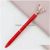 Ballpoint stylos en vente en gros de papillon diamant Type 1.0 Bureau de mode PAPELERIE CRÉATIVE PURMIENNE 12 couleurs Drop Delivery School Dhwlf