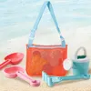 Sacs de rangement pour enfants Travel Beach Mesh Sac Protable Toys Organisateur de natation Femme Femme Cosmetic Makeup