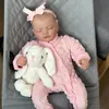BZDOLL Gerçekçi 48cm uykuda 3D boyama ciltli Reborn Bebek Bebek 19inch Canlı Yumuşak Silikon Doğdu Bebe Sevimli Elbise Oyuncak 240408