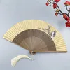 Decoratieve beeldjes Chinese stijl vouwfan bruiloft cadeau fans thuis dagelijkse handgekleed bamboe zomer buiten reizen draagbaar selfie ambacht