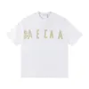 Designer Summer Mens Tirl Wave Letter Classic Letipo Letra de manga curta marca de moda feminina T-shirt casual High Street Mens Camiseta curta Top Top S-XL