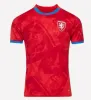 New Oostenrijk Tsjechië 2024 Euro Cup voetbaltruien Zwitsers Red Blue White IJsland Sportvoetbal Shirts Sportswear Servië Camisola Home Away Men Uniform