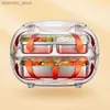 Bento Boxes Midea Electric Heating lunch box 2 Layers Portable Mini Rice Cooker 1L Multi Insulation Cooker food fast Heated bento box Travel L49