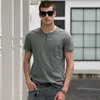 T-shirt maschile T-shirt casual di colore SOLIDI UNA-NOCK UP 100% Maglietta da uomo in cotone 2021 Nuovo Summer Quality Top Tees Classic Tees Men