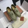 Leer plat lage top suede koe leer oxfords lp pianas loafers dames heren kleding schoenen het ontwerper luxe mode mannen zakelijke casual mocassins luie schoen