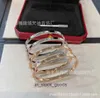 High End designer bangles for carter Seiko Full Sky Star Couple Rose Gold Bracelet for Men and Women Style Wide and Narrow Diamond Bracelet Original 1:1 With Real Logo