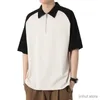 T-shirts masculins décontractés 2024 Été à manches courtes Patchwork Polo Polo Brand Fashion Clothes For Men Oversize 4xl
