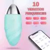 10 velocidades G Spot Vibrator Ben Wa Ball Kegel Ejercicio Vibrante Vibrante Vibrante Huevo Control remoto Juguete Sexy para mujeres