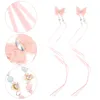 Bandanas 2pcs Tassel Hair Clips Heart Hairpins Women Barrette Accessories For Chinese Hanfu