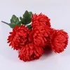 Kwiaty dekoracyjne 1PC sztuczna ofiara kwiatowa Chrysantemum Bud Decorations Akcesoria