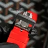 Men Watch Strap Top Fashion White Mechanical Brand Rubber New Automatic Red Self Case Winding Sweeping With