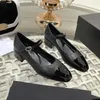 High quality Women's High Heels Designer leather Fashion Mary Jane Single shoes Brand sexy Party Shoes Color matching Wedding shoes 6.5cm 4.5cm heel