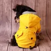 Dog Apparel Adorable Pet Rain Jacket Yellow Dogs Raincoat Keep Warmth Hoodie Slicker