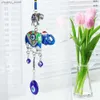 Schlüsselanhänger Lanyards Blau Augenstil Legierung Elefant Wind Chime Auto Hangende Dekoration Tier Schlüsselbund böse Augen Ästhetik Raum Dekoration Feng Shui Amulett Y240417