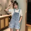 Kvinnors jeans 2024 Spring Autumn Blue Shorts for Women Girl Overalls Jumpsuit Pants Rompers Vintage Y2K Clothing